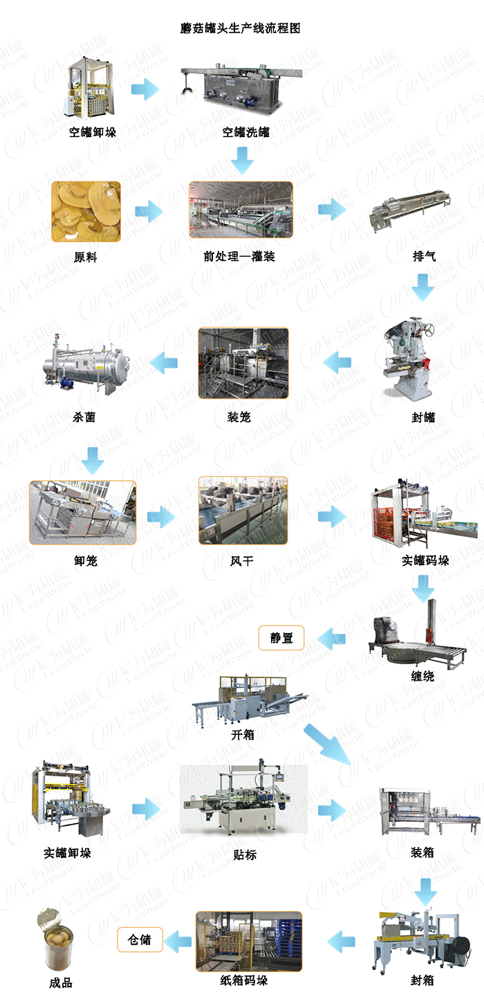 蘑菇罐頭生產(chǎn)線設備